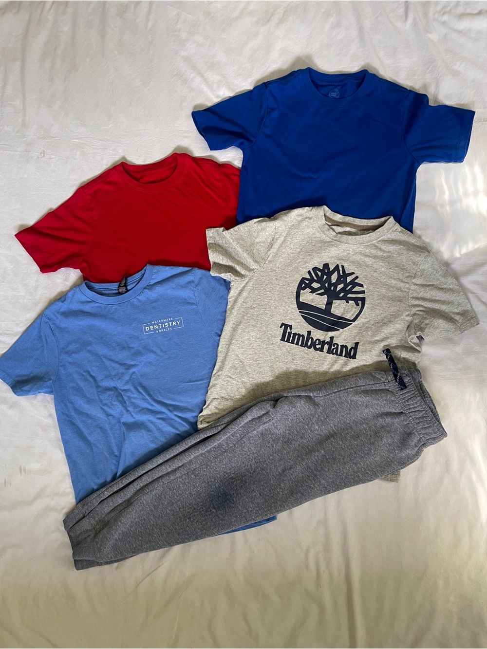 Bundle of Boys T-Shirts + Sweatpants | Size: Medium 8 & 10/12 | Mixed Variety